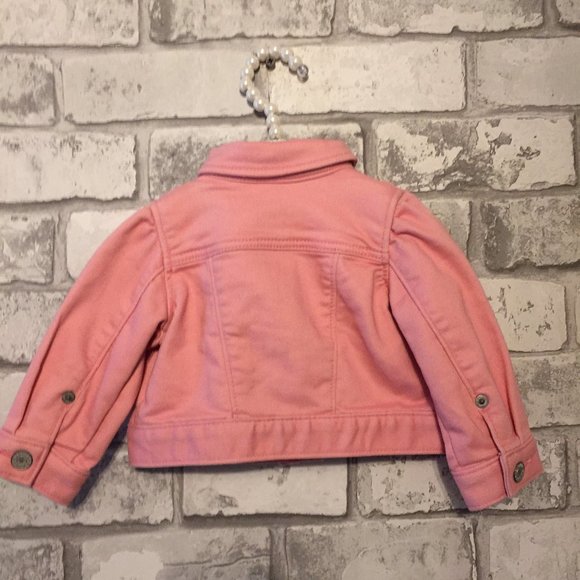 Gap Baby Girl's Pink Denim Jacket Size 0-6 Months - Picture 5 of 6
